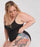 woman wearing a black swimsuit