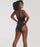 girl wearing black swimsuit