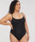 woman wearing black swimsuit