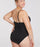 woman wearing black swimsuit
