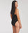 woman wearing a black swimsuit