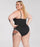 woman wearing a black swimsuit