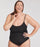 woman wearing a black swimsuit