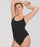 woman wearing a black swimsuit