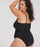 woman wearing a black swimsuit